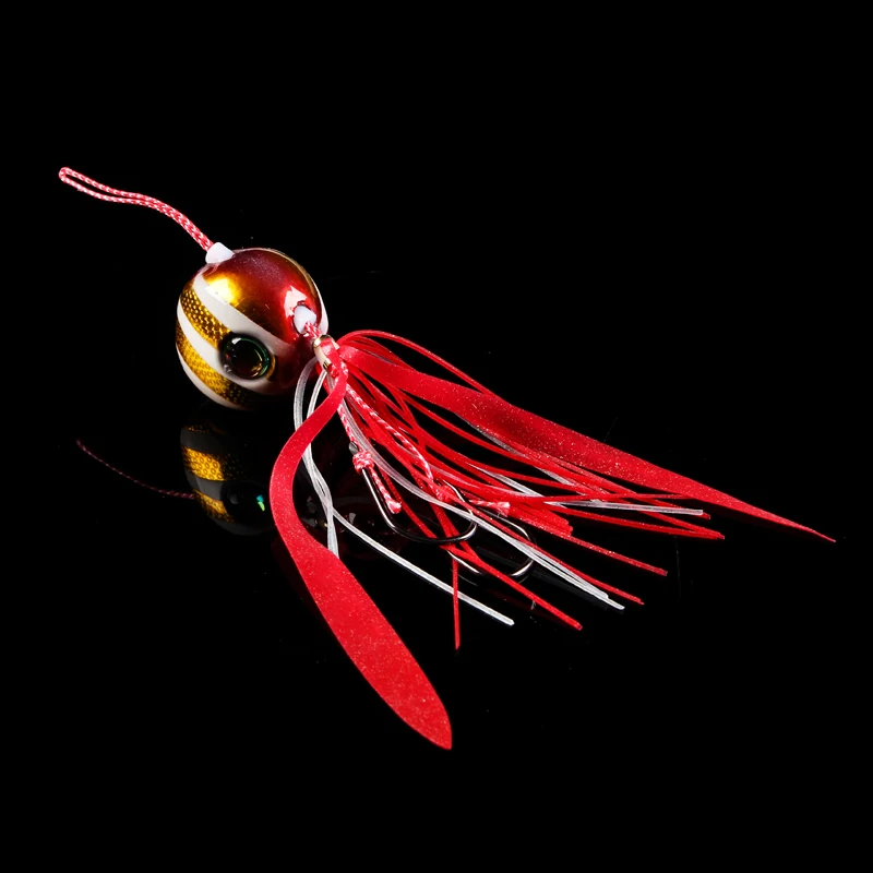 

Japan quality Lurekiller New Glow Rubber jig Slider Jig Lead Fish Jigging lure 80g, 4 colors