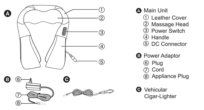 Massager of neck kneading схема электрическая