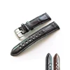 Handmade crocodile skin strap 20MM deep coffee color male leather strap