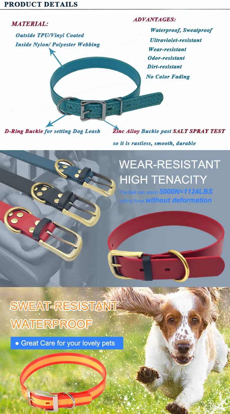 Waterproof TPU Wholesale Pet Collars Personalized Dog Training Collar