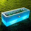 dual purpose Long illuminated glow LED ice bucket flower pot locker stool for Event Decoration