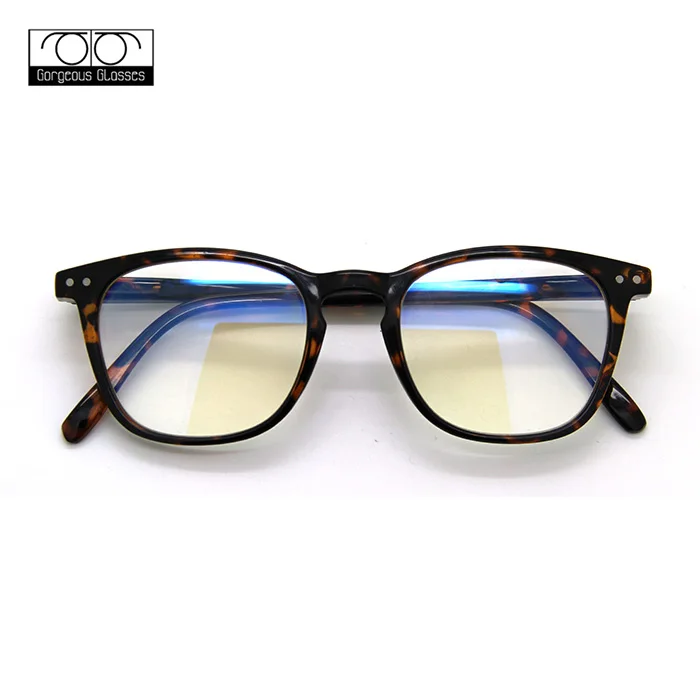 

New design custom logo mixed material eyewear anti blue light blocking glasses