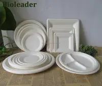 

Eco Biodegradable Disposable Sugarcane Bagasse 6,7,8,9 inch Plates