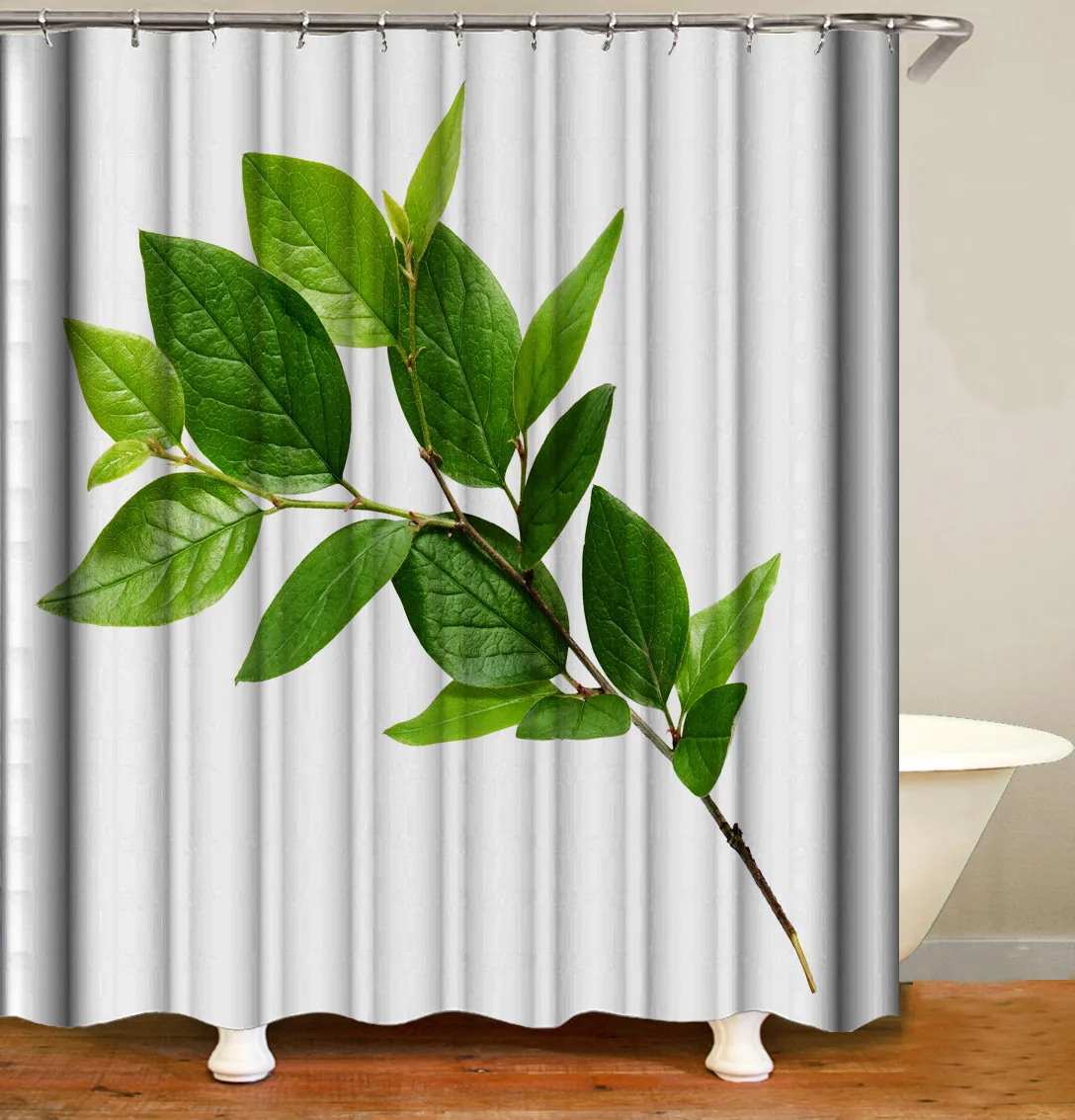 

Environmental standard shower curtain Includes 12 plastic curtain hooks