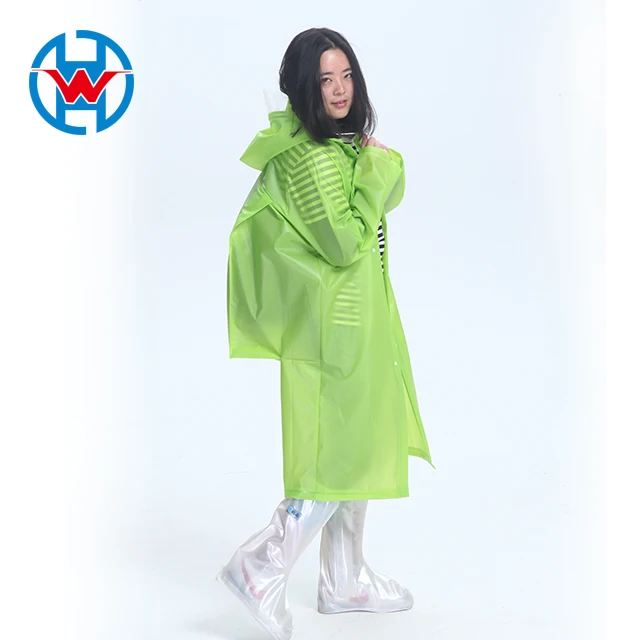 

Fashionable and reusable high quality 0.15mm EVA plastic rain coat with OEM customized wholesale colorful/with backpack, N/a