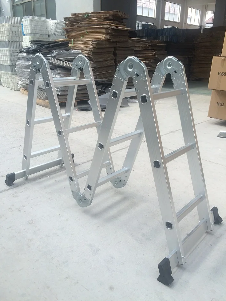 
15ft extension agility super hinge aluminium lightweight folding step ladder 