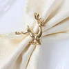 Christmas Fashion jewelry gold plated deer napkin rings stainless steel napkin buckle