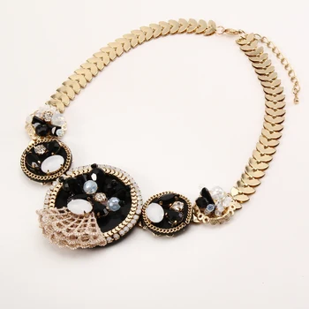 navy blue choker necklace