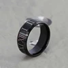 Titanium Men's Roman Numeral ring, titanium rings for boys