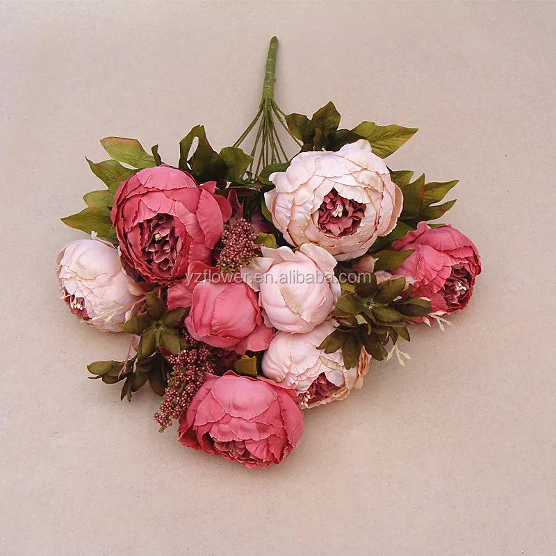 Import China Wholesale Pink Peony Silk Flower Bouquet Buy Silk Flower