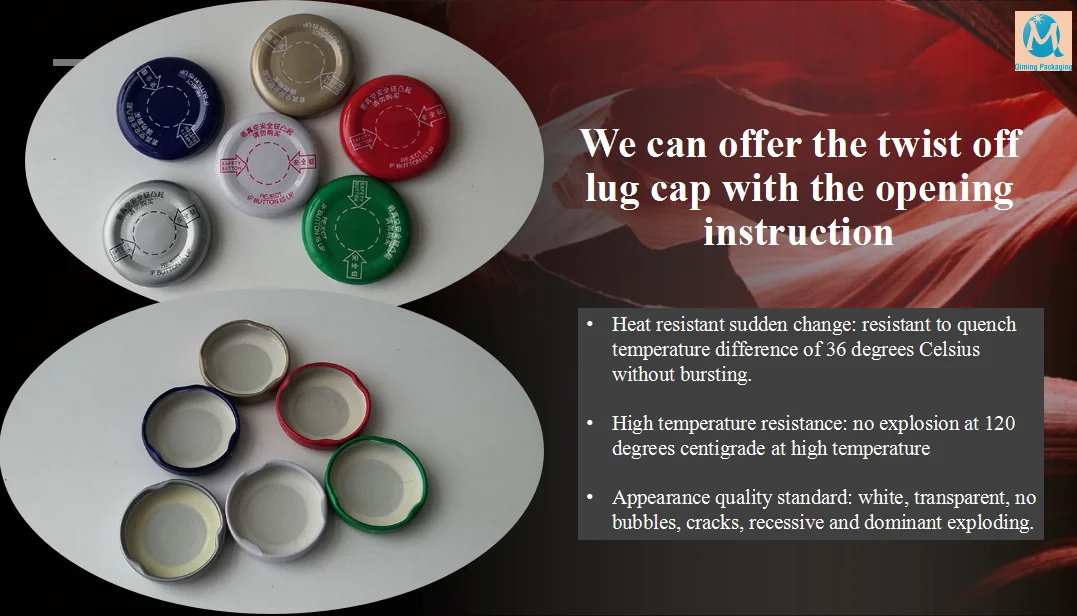 82mm Safety Button Metal Twist Off Lid For Glass Jars Canning Jar Buy