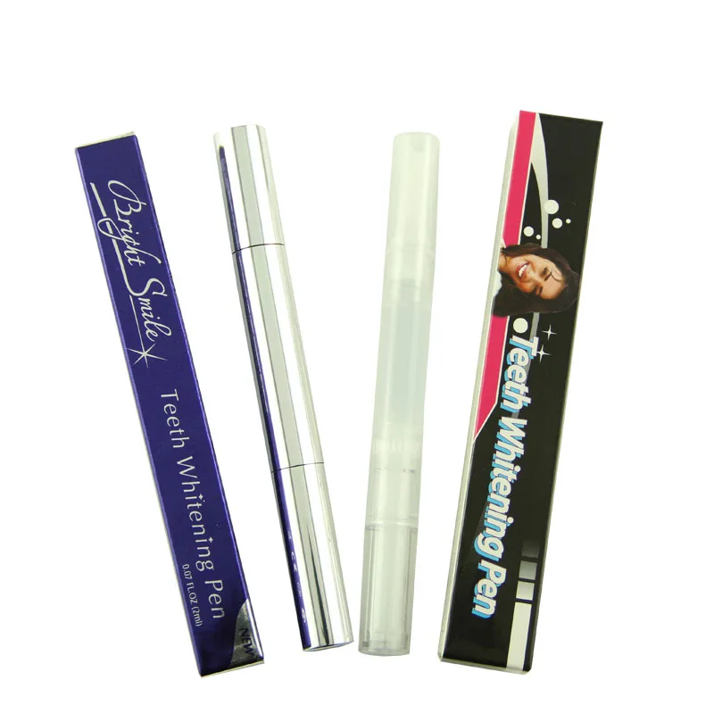 

OEM 2ml Hydrogen Peroxide aluminum gel pen Home Use Dental Teeth whitening Pens, Transparent