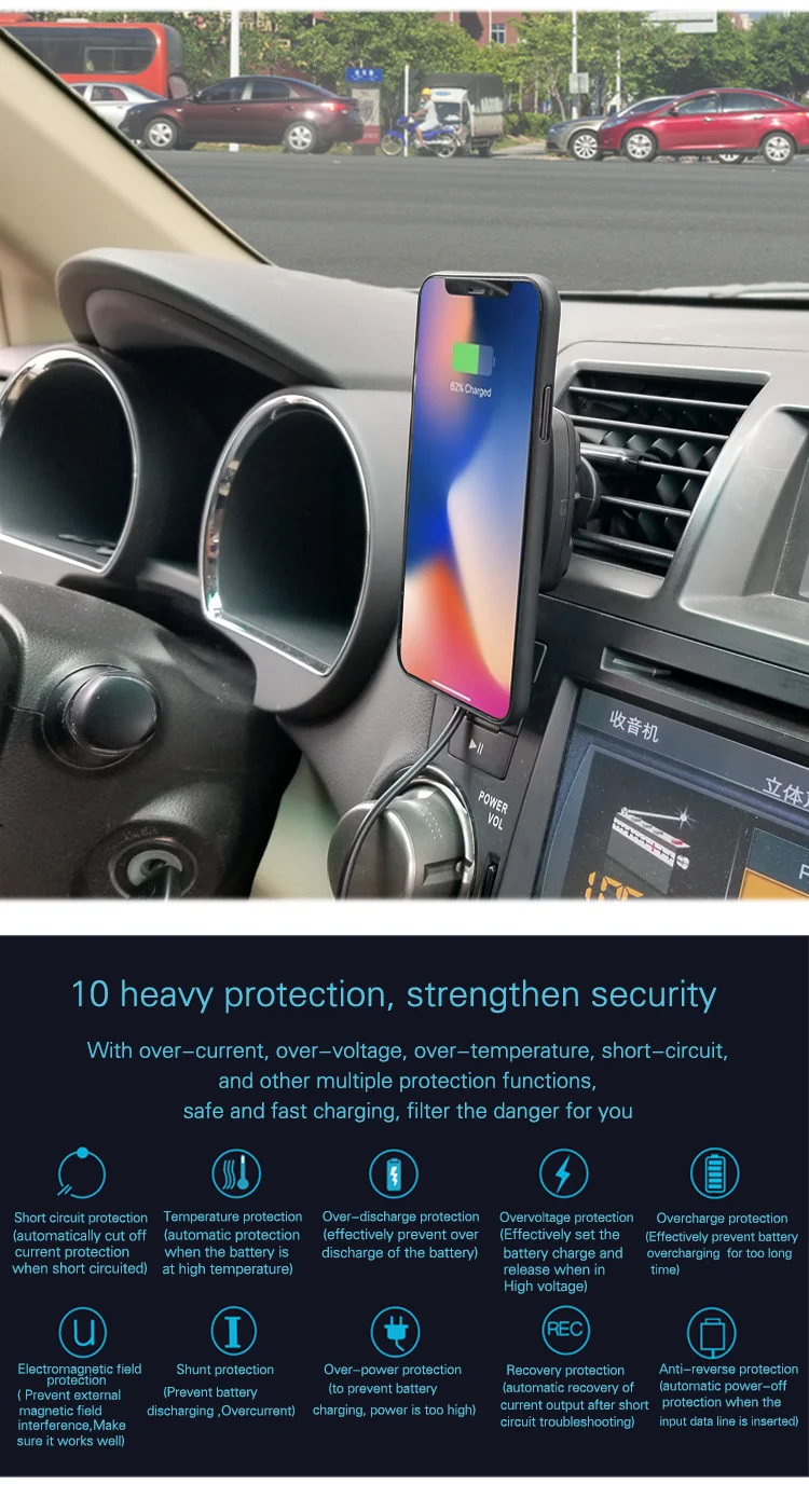 2020 Free shipping  NEW Magnetic qi wireless charger wireless car charger magnetic  car magnetic wireless charger for iphone x
