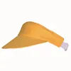 100%Cotton Twill empty top tennis golf visor hat sport sun visor with padded sponge inside
