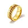 Text chain ring Qianfeng new can turn Viking gold-plated influx ring