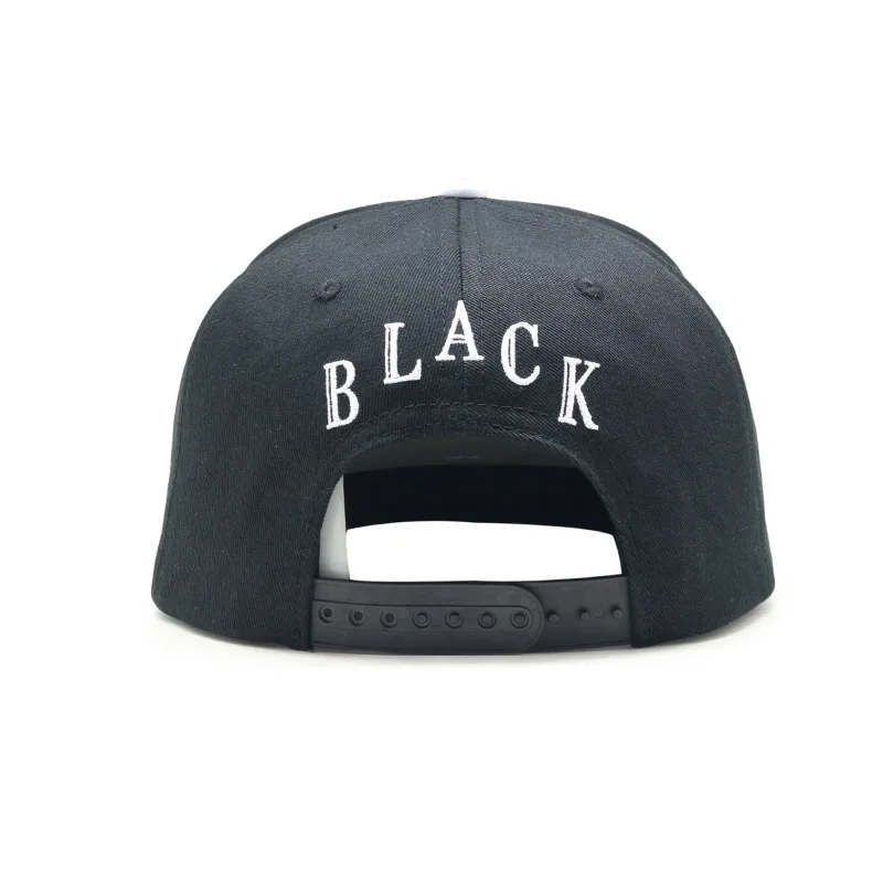 
Custom Acrylic Fabric 3D Embroidered Snapback Hats Black 