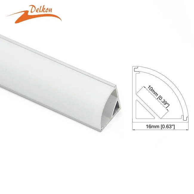 2M/PCS Delkon 16*16mm Aluminum Profile LED Strip Light V Shape Corner LED Profile