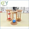 Custom logo printed wooden hourglass, mini wooden sand clock sand timer