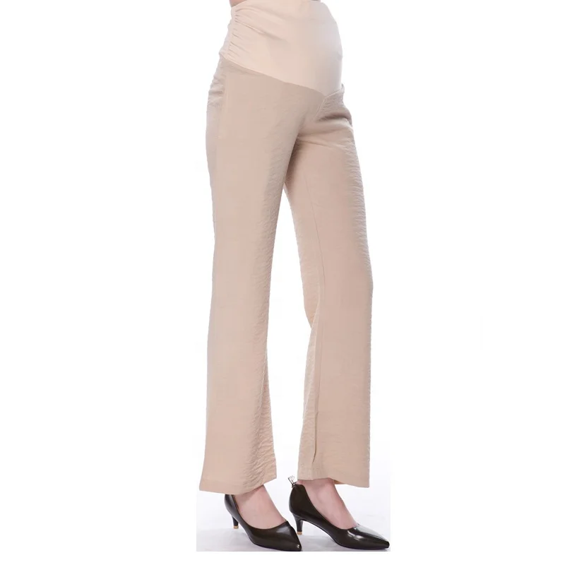 
Big Size Women Maternity Pregnant Palazzo Long Pants Belly Band Trousers Pregnancy Adjustable High Waist Cool Linen Fabric 