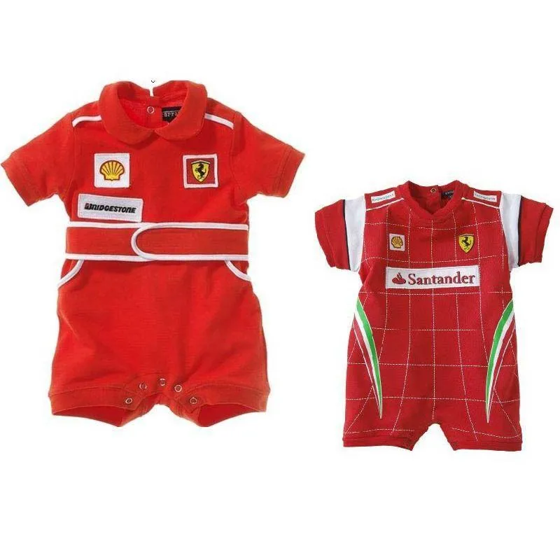 Boys Girls Sports Style Romper Toddler Suit Baby Summer Romper Two Styles Of Red Car Sliders