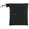 Custom golf tee accessory pouch with metal clip