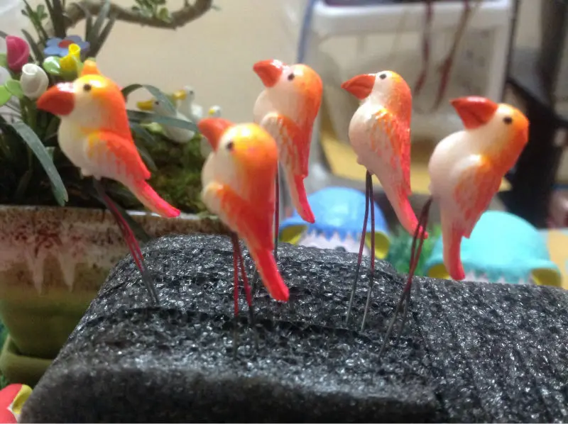 Conjunto de 10 miniaturas loros jardÃn en miniatura fuentes del ...