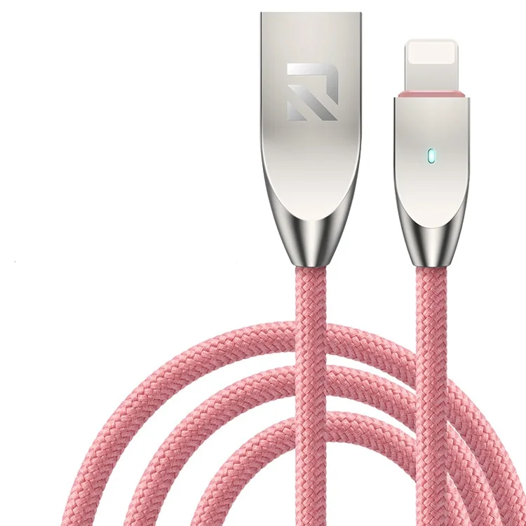 

RANVOO Popular Fast Charge Intelligent Power Cut Off USB Fabric Braided Data Cables /type c, Black;rsilver;rose gold