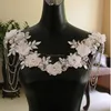 women elegant silver wedding floral flower trim chandelier crystal beaded necklace chain