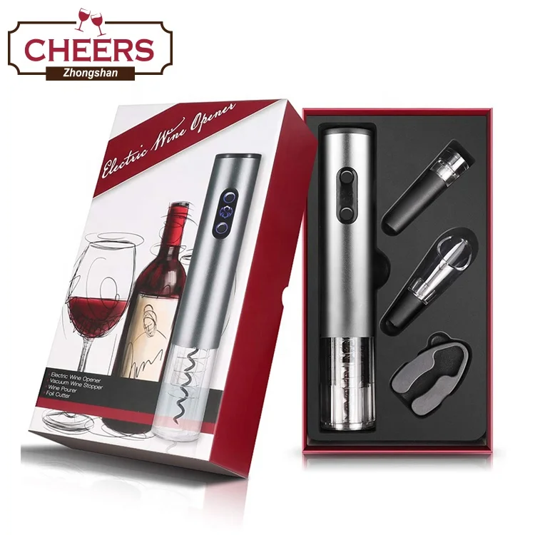 Factory Electric Automatic Wine Bottle Opener Corkscrew Gift Set With