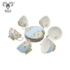 2019 Chaozhou gift box Ceramic new Bone china 12pcs Coffee Cup And Saucer/12pcs coffee cup and saucer set with decal and stand