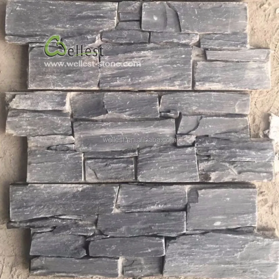 Black Slate Outdoor Decorative Stone Wall Cladding Tiles Buy