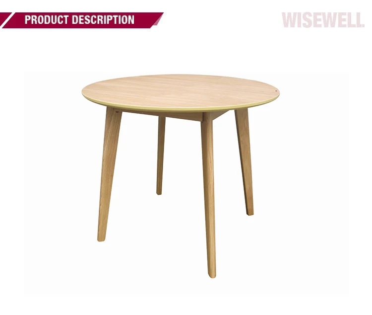 W-T-872 wholesale modern pine solid wood round dining table