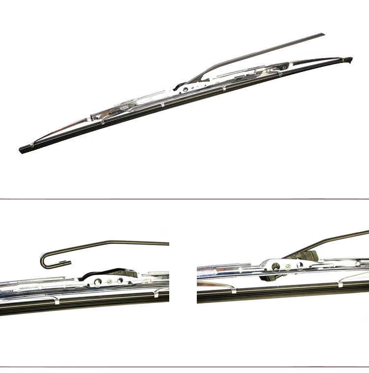 Custom Universal Frame Auto Chrome Color Windshield Wiper Blades Arms