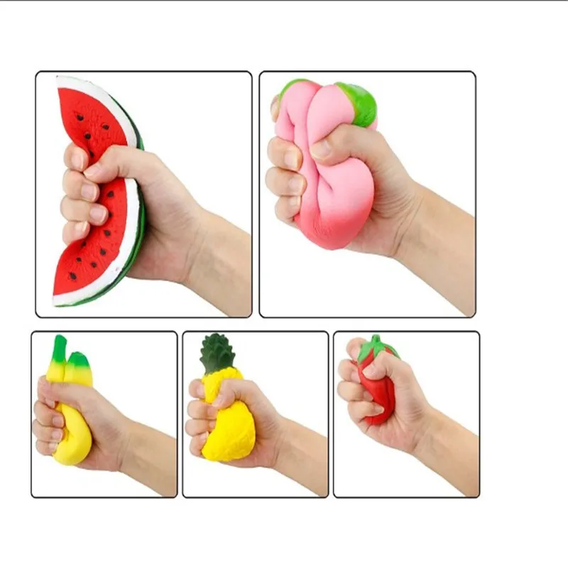 Oempromo 7-piece fruit slowly rising squeeze slowly rising toy