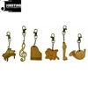 Wholesale Creative Musical Instruments Keychain Gifts Series,Beech Wood Musical Instruments Key Ring for Gifts