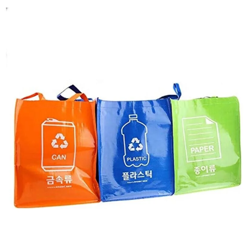 

manufacturer custom Recycle Box Bins Waterproof attachments PP recycling bag set