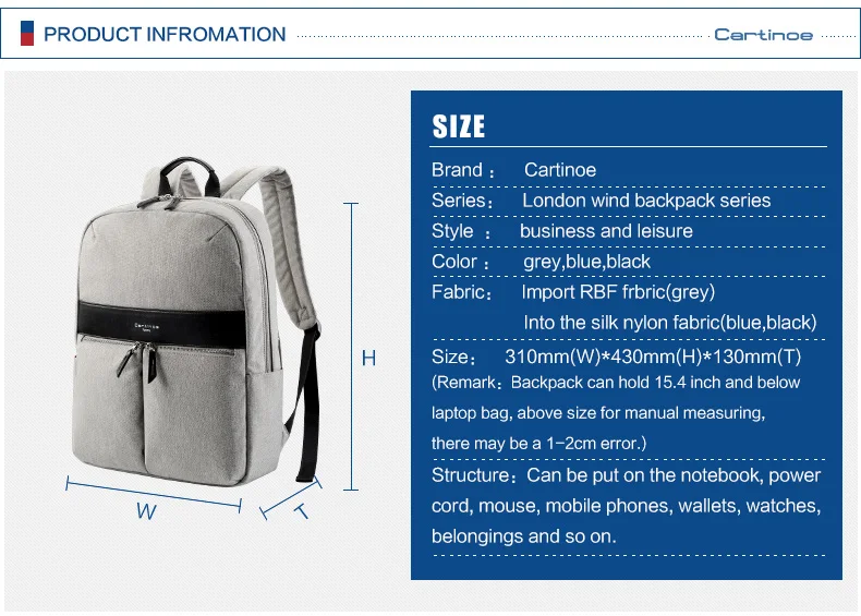 15.4 Inch Backpack,Hiking Bag,Laptop Backpack Bag Travel Anti Theft Bag ...