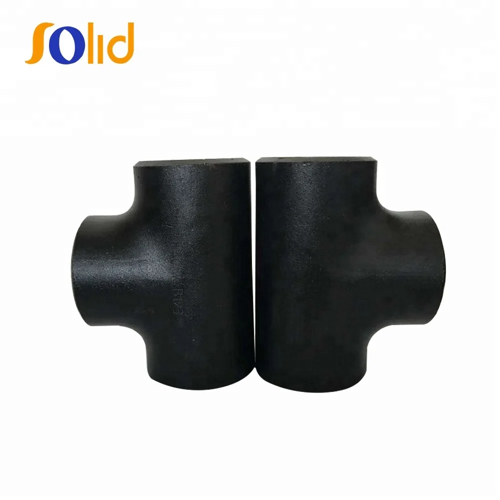 API5l Carbon Steel Black Seamless Pipe Fitting CS Equal Tee thumbnail-1