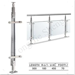 Mall/Company Use variety design stainless steel stair railing post