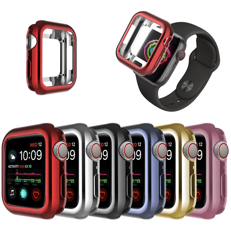 

New Hot Selling Electroplating TPU Cover for Apple Watch Series 4, For Apple Watch 4 Cover, Various