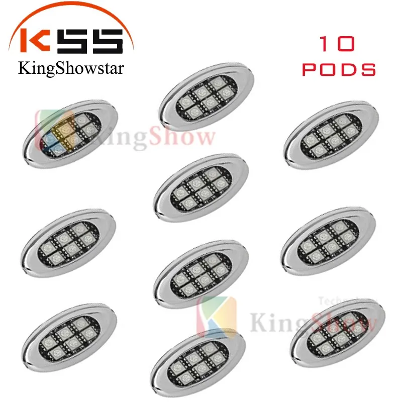 Advanced LED Multi Color Motorcycle Accent Glow 5050 Waterproof Oval Pod light kit with Wireless Remote Controller