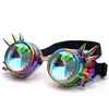 Wholesale Cool Men Women Rivet Festival Cosplay Colorful Sunglasses Steampunk Goggles Party Kaleidoscope Glasses