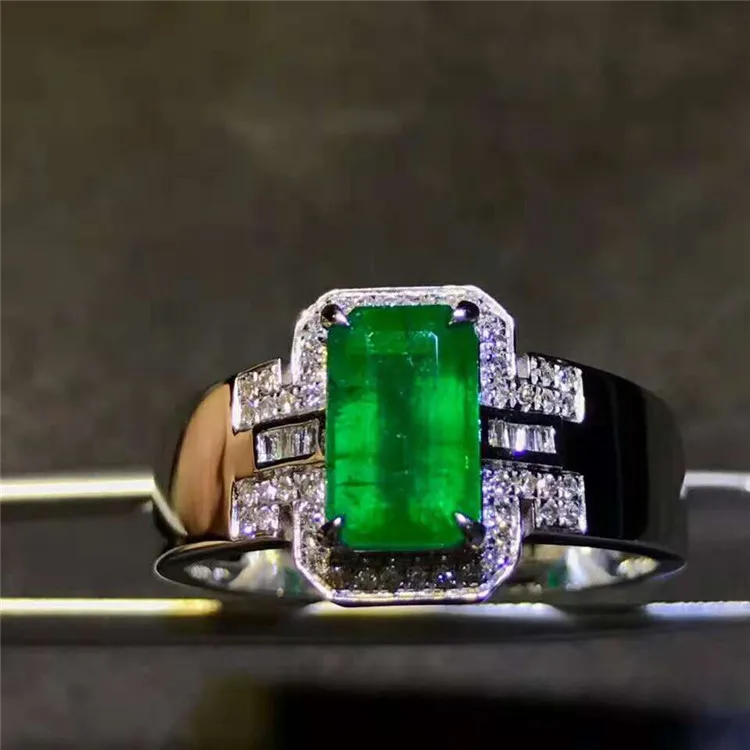 

Original Products Cheap Price Royal Green Square Stone Gold Ring Designs For Men