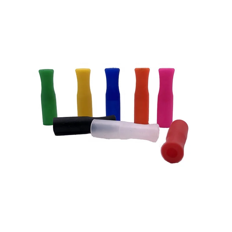 
Reusable Removable Multicolor 11 Colors Soft Silicone Tips for 6mm Stainless Steel Straws 