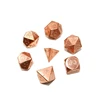 MBW CNC Machined Metal Polyhedral Copper dice custom dice set