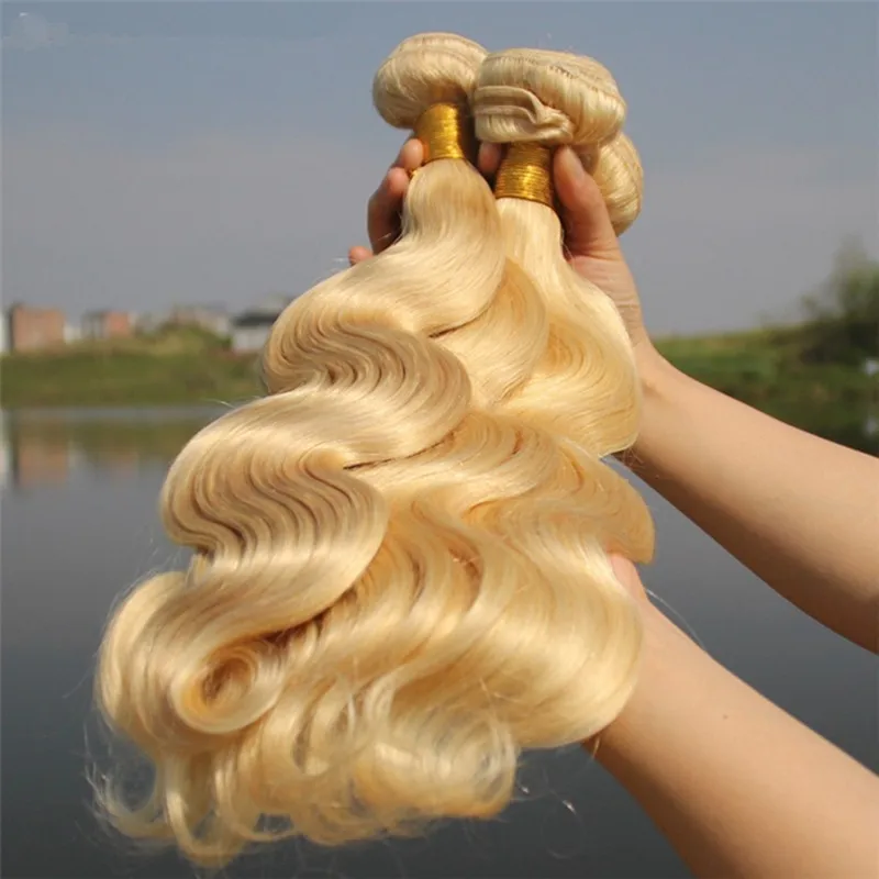 wholesale raw brazilian human hair cuticle aligned virgin human hair blonde bundles extension