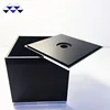 Black square plexiglass transparent Hot stamping acrylic flower box PMMA box