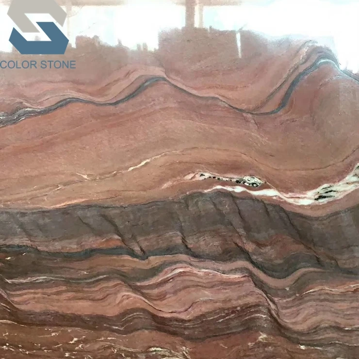 Top quality best price brazilian exotic red fusion quartzite slabs