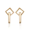 94556 Fashion brass earring simple shape gold plated without stone stud earrings for women