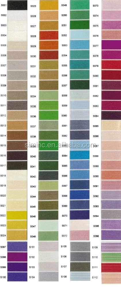 Polyester Thread Color Chart For Machine Embroidery Reference,Color Card  For Embroidery Thread - Buy Polyester Thread Color Chart,Color Card,Shade  ...